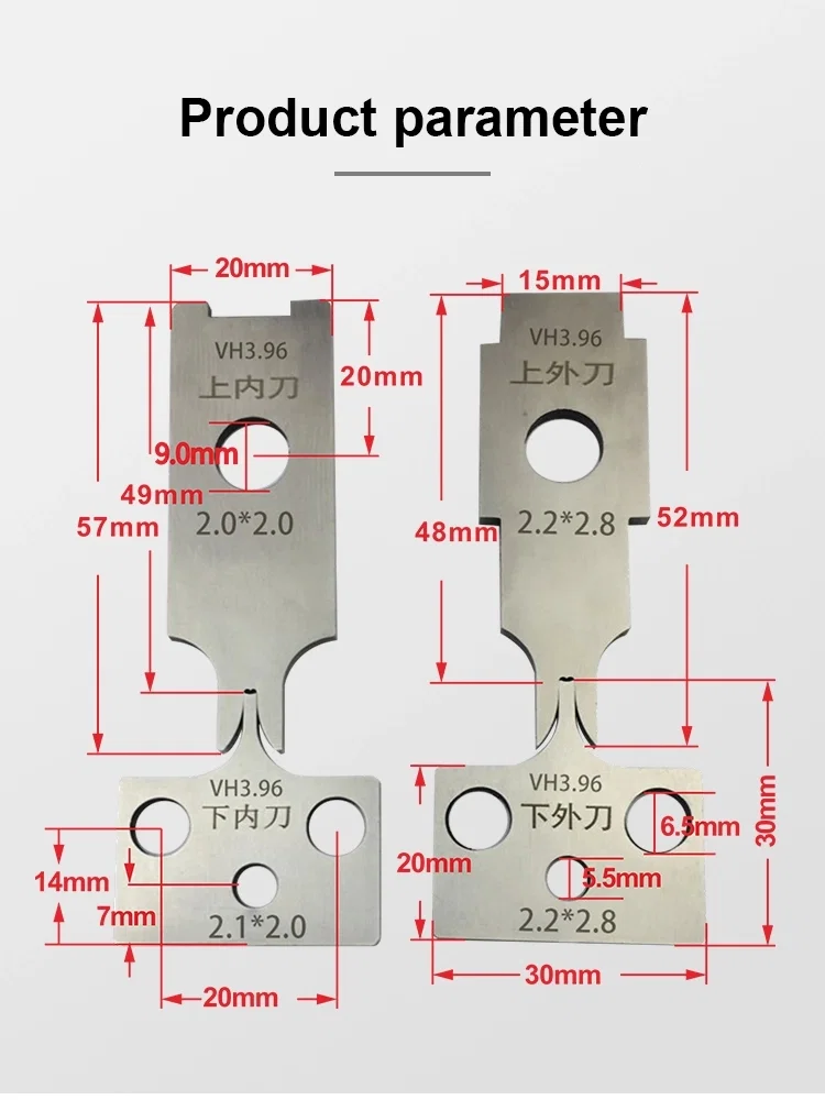 OTP wolframstål klinge til terminal krimpmaskine, terminalmaskineblad, OTP-blad, trådstrimmel- og krimpmaskine-matricer, samlekniv til krimpemaskine, krimpkniv