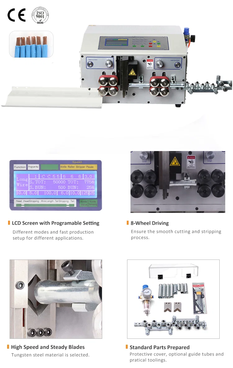 Supper Thick cable cutting and stripping machine, BV/BVR cable stripping machine, Automatic Cutting Stripping Machine, Wire Stripping Machine, Automatic Cable Stripping Machine Supper Tyk kabelskære- og afisoleringsmaskine, BV/BVR kabelafisoleringsmaskine, Automatisk skæreafisoleringsmaskine, Trådafisoleringsmaskine, Automatisk kabelafisoleringsmaskine