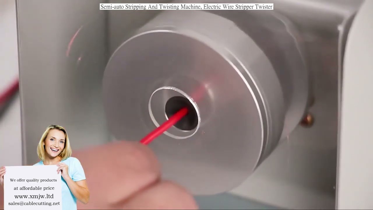 Semi-automatisk afisolerings- og snoingsmaskine, elektrisk ledningsafisolering og -snoer