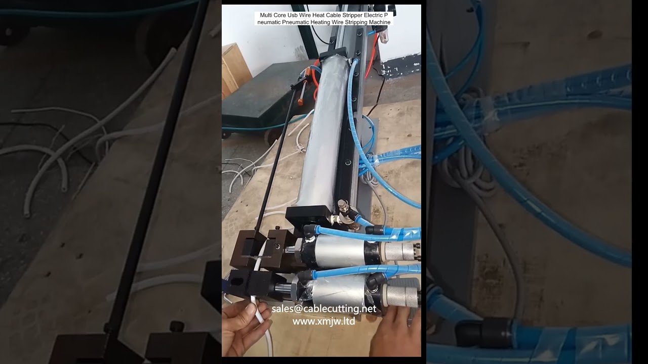 Effektiv Multikabel USB Tråd Varme Kabel Stripper - Elektrisk Pneumatisk Varme Tråd Stripningsmaskine