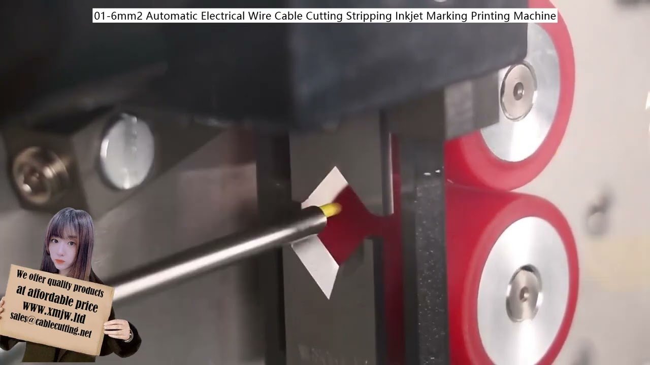 Automatisk 6mm2 El-kabel Skære- og Afisoleringsmaskine med Inkjet-mærkning